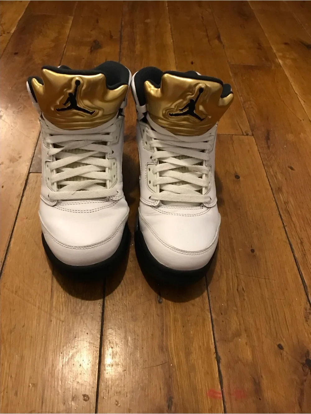 Air Jordan 5 Retro White Gold Black